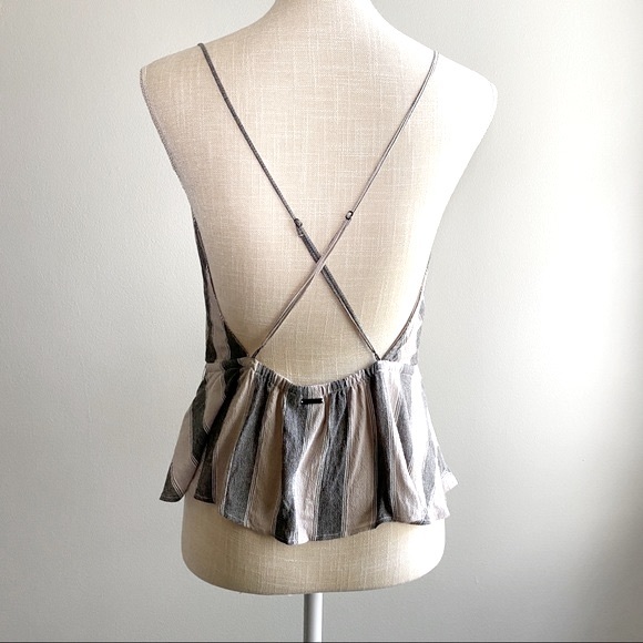 Volcom Gray Striped Coco Cami - Picture 2 of 9